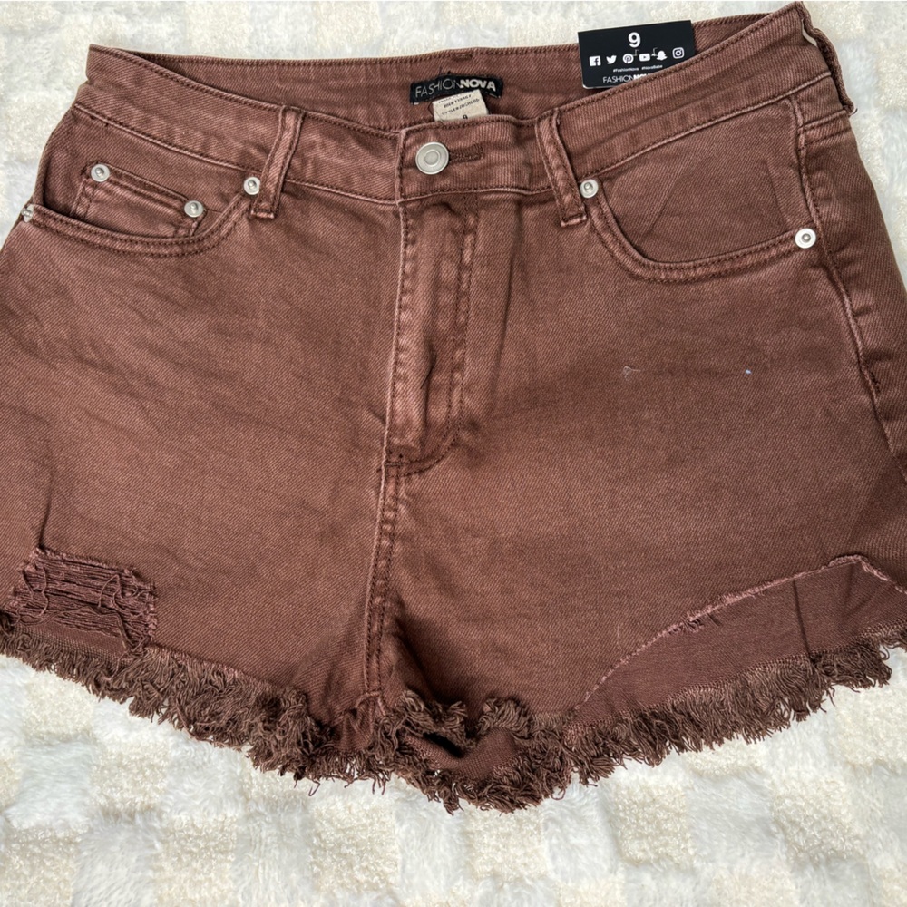 Fashion Nova Brown Ankle Cropped Jeans